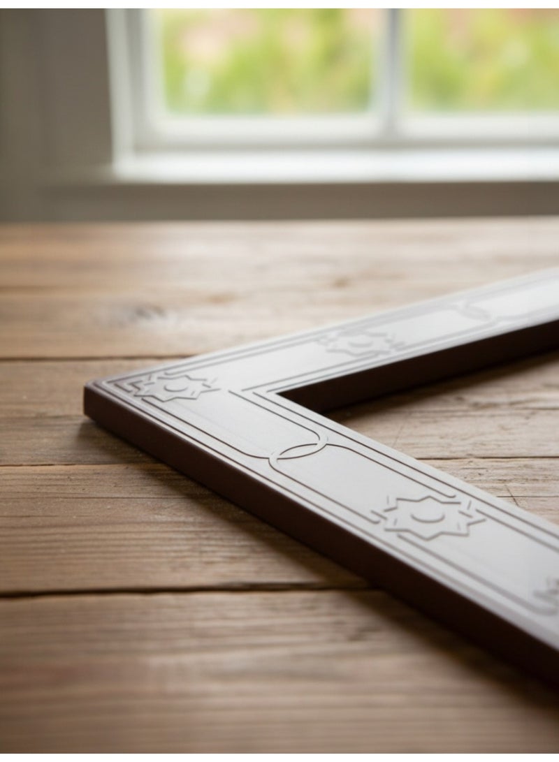 بهنس برواز مكيف شباك ذكي بلاستيك بني جاهز عالي الجودة براويز مكيفات شباك لاحاجة الى مسامير التثبيت اطار و ديكور المكيف الشباك مانعة للغبار والحشرات يحافظ على هواء التكييف كاملا بالغرفة سهولة الفك التركيب التنظيف - Image 4